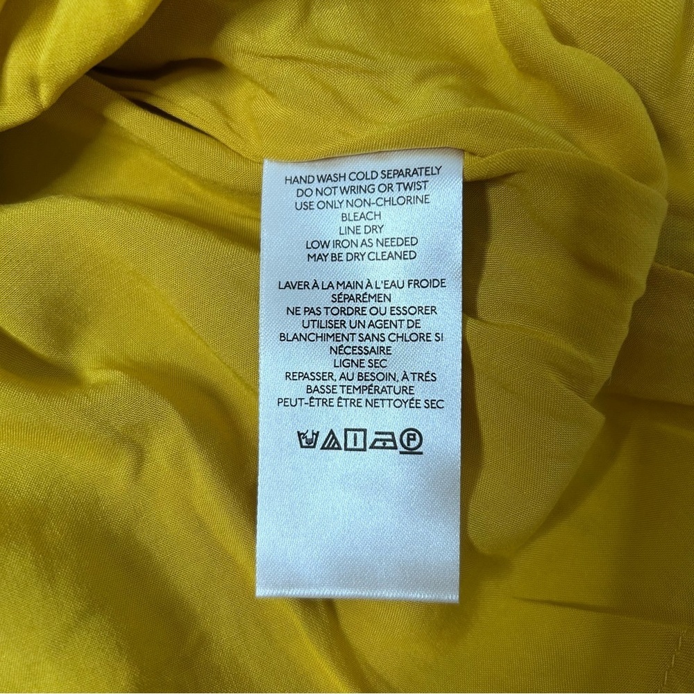 NWT Maeve Yellow Floral Strawberry Faux Wrap Mini Dress Size Large Spring Summer - Picture 5 of 12